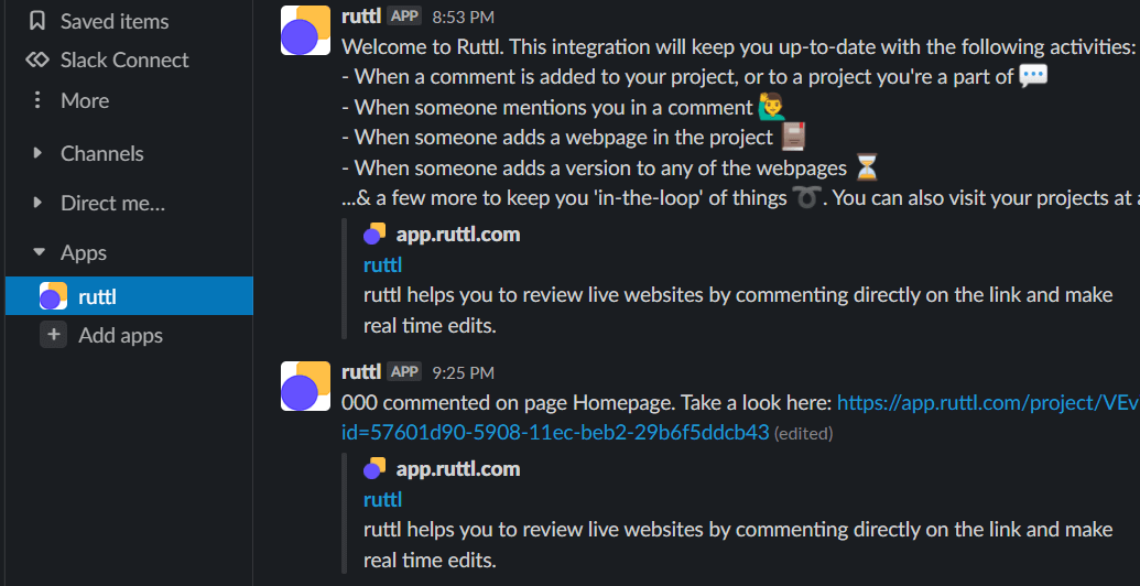 ruttl slack integration ui shot ruttl slack integration ui shot